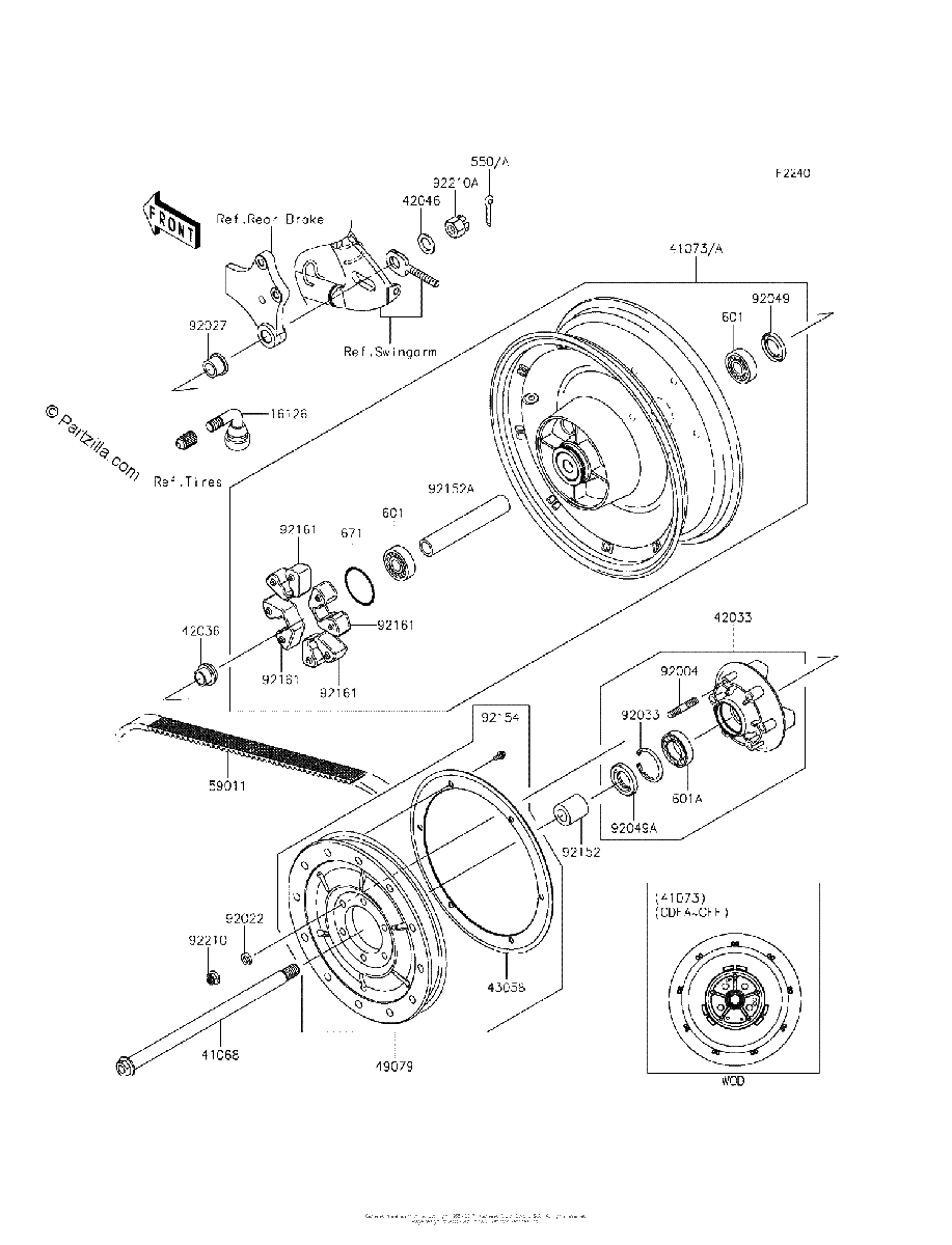Diagrama de REAR WHEEL CHAIN