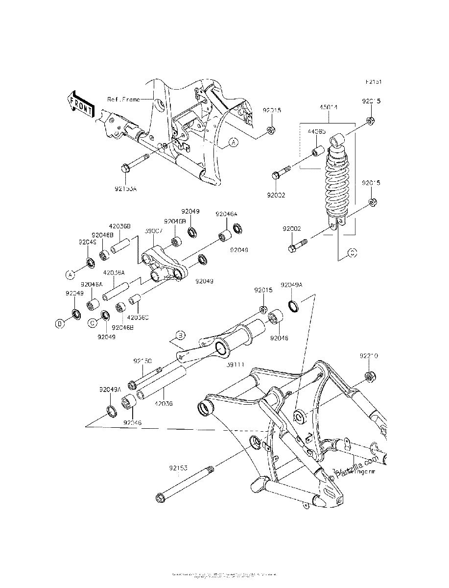 Diagrama de SUSPENSION SHOCK ABSORBER