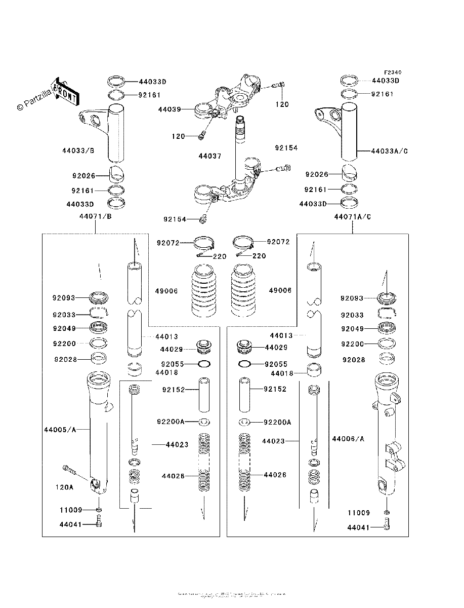 Diagrama de FRONT FORK