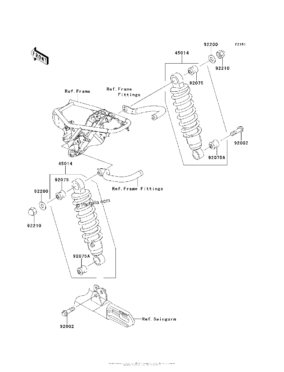 Diagrama de SUSPENSION SHOCK ABSORBER