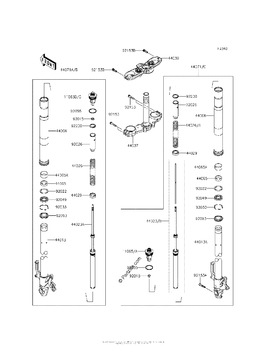Diagrama de FRONT FORK