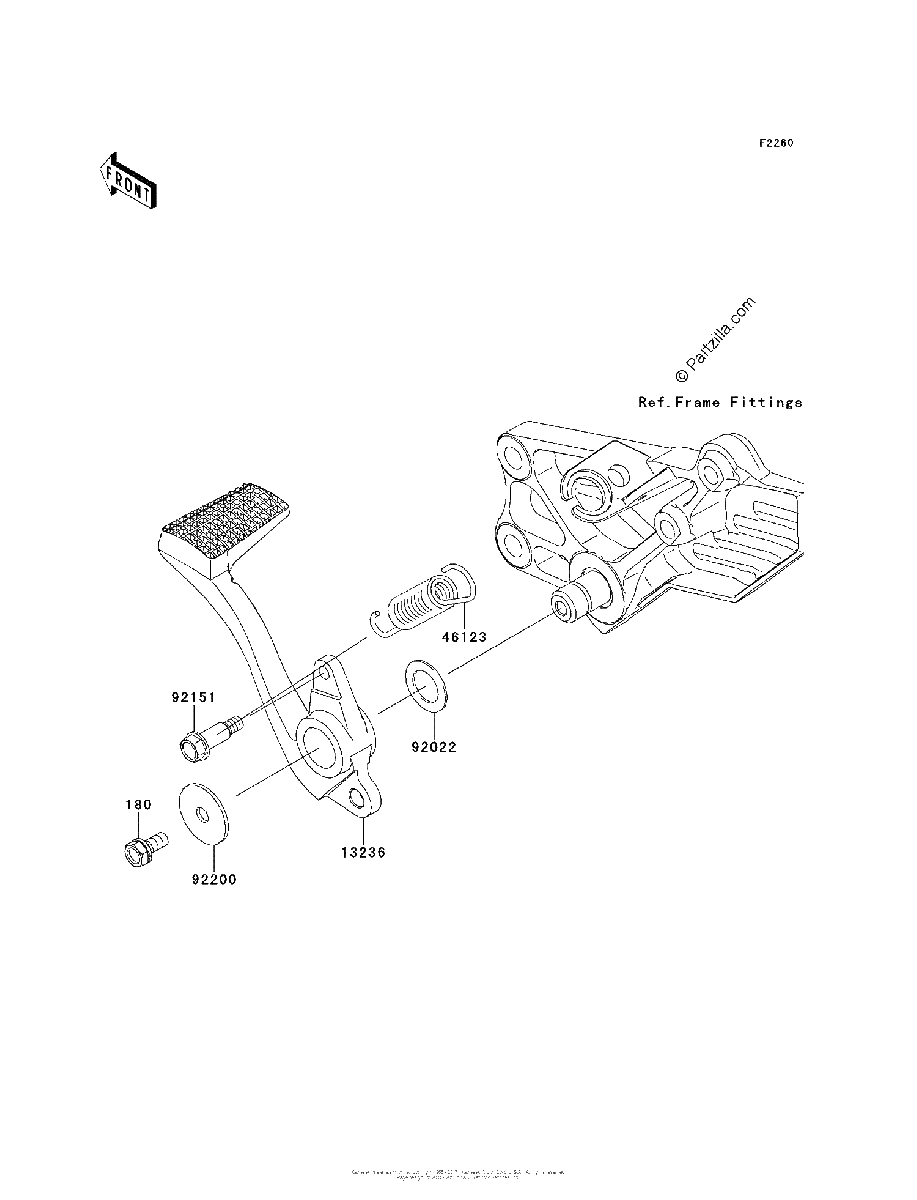 Diagrama de BRAKE PEDAL TORQUE LINK