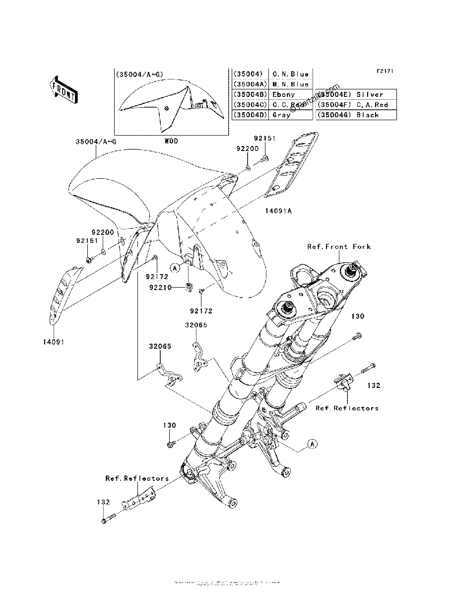 Diagrama de FRONT FENDER S