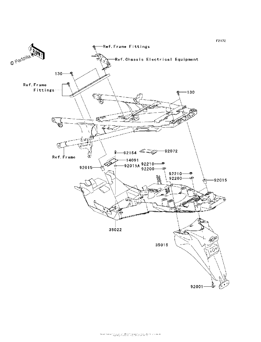 Diagrama de REAR FENDER S