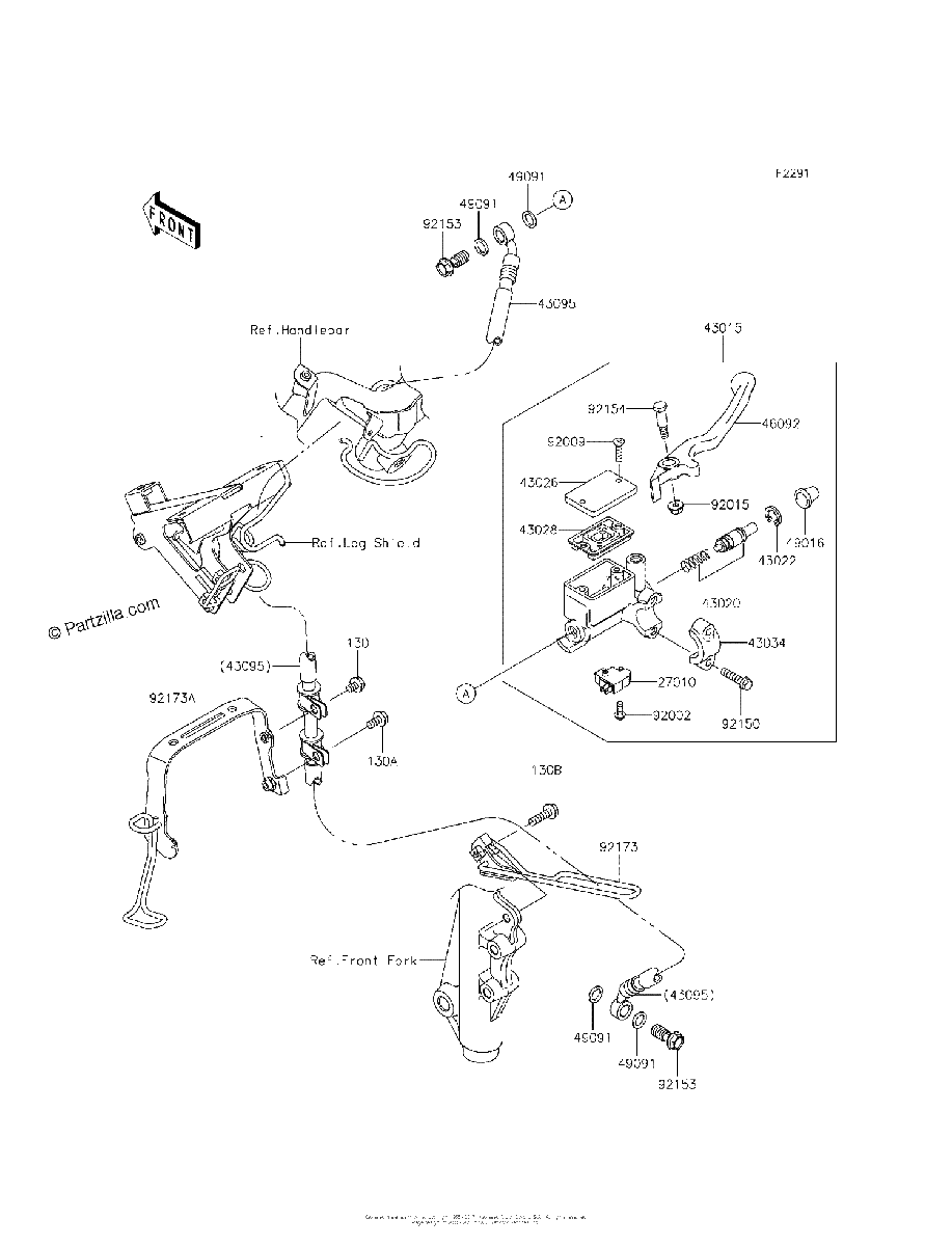 Diagrama de FRONT MASTER CYLINDER