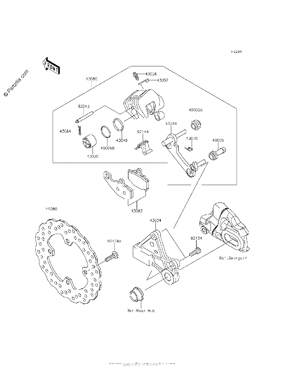 Diagrama de REAR BRAKE
