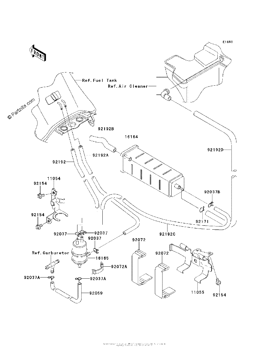 Diagrama de FUEL EVAPORATIVE SYSTEM CA