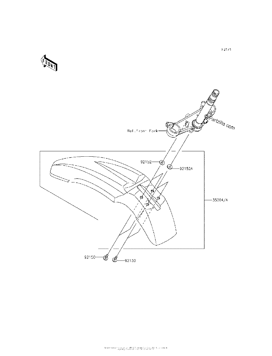 Diagrama de FRONT FENDER S