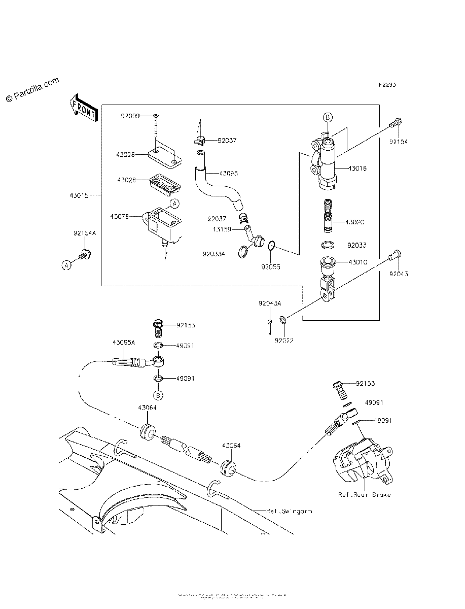 Diagrama de REAR MASTER CYLINDER
