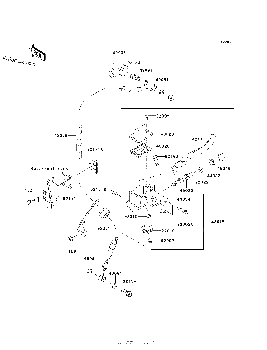 Diagrama de FRONT MASTER CYLINDER