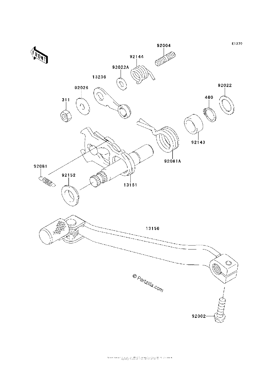 Diagrama de GEAR CHANGE MECHANISM