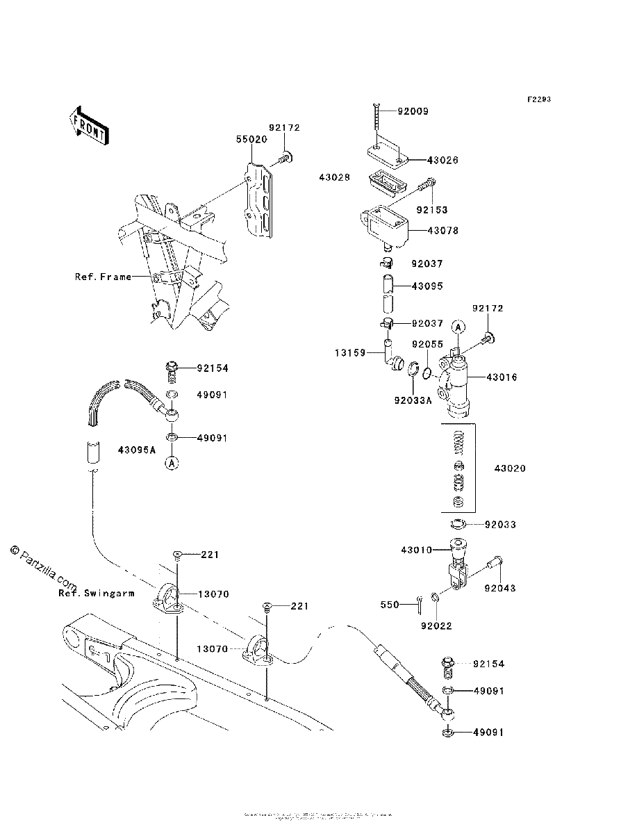 Diagrama de REAR MASTER CYLINDER