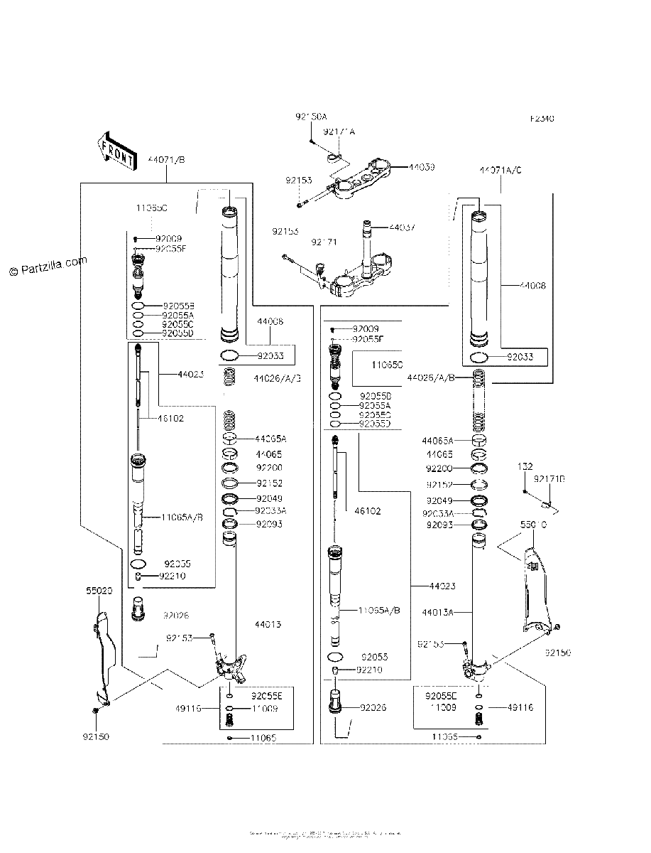 Diagrama de FRONT FORK