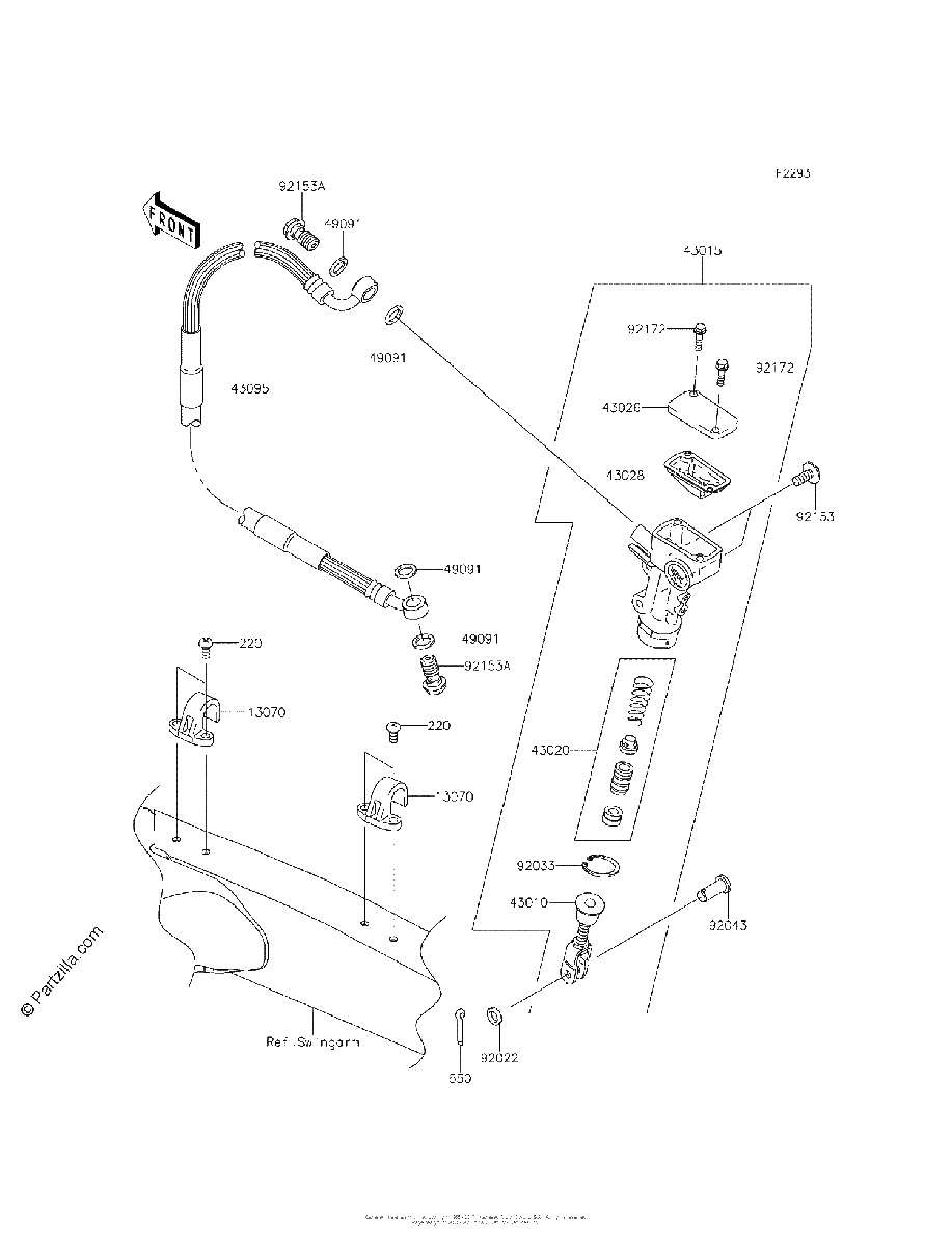 Diagrama de REAR MASTER CYLINDER
