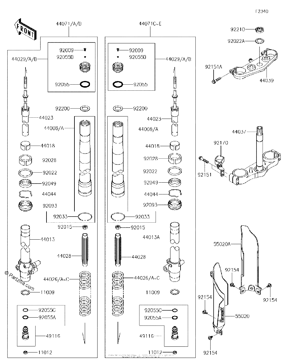Diagrama de FRONT FORK