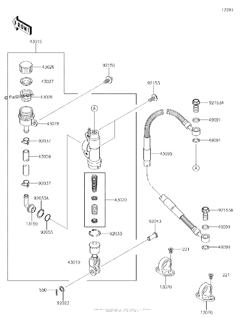 Diagrama de REAR MASTER CYLINDER