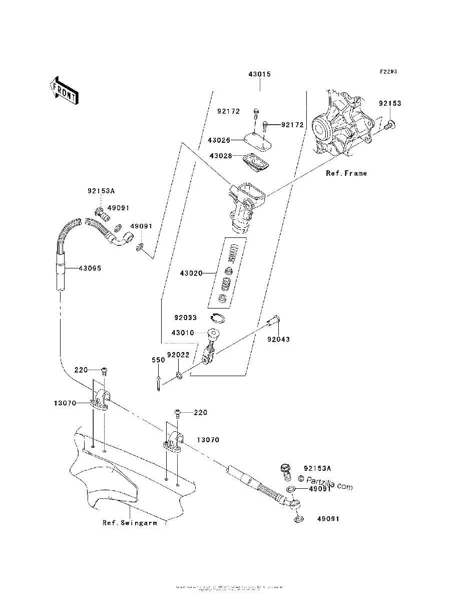 Diagrama de REAR MASTER CYLINDER