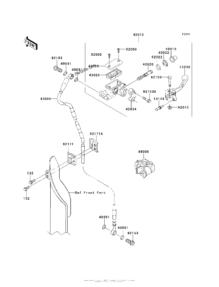 Diagrama de FRONT MASTER CYLINDER