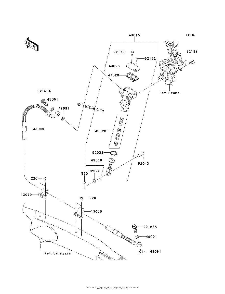 Diagrama de REAR MASTER CYLINDER