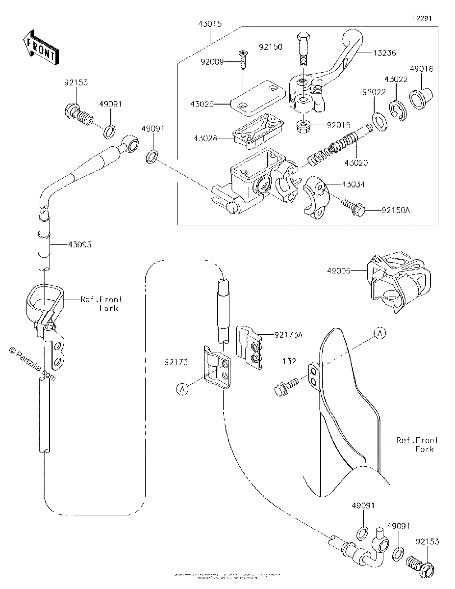 Diagrama de FRONT MASTER CYLINDER