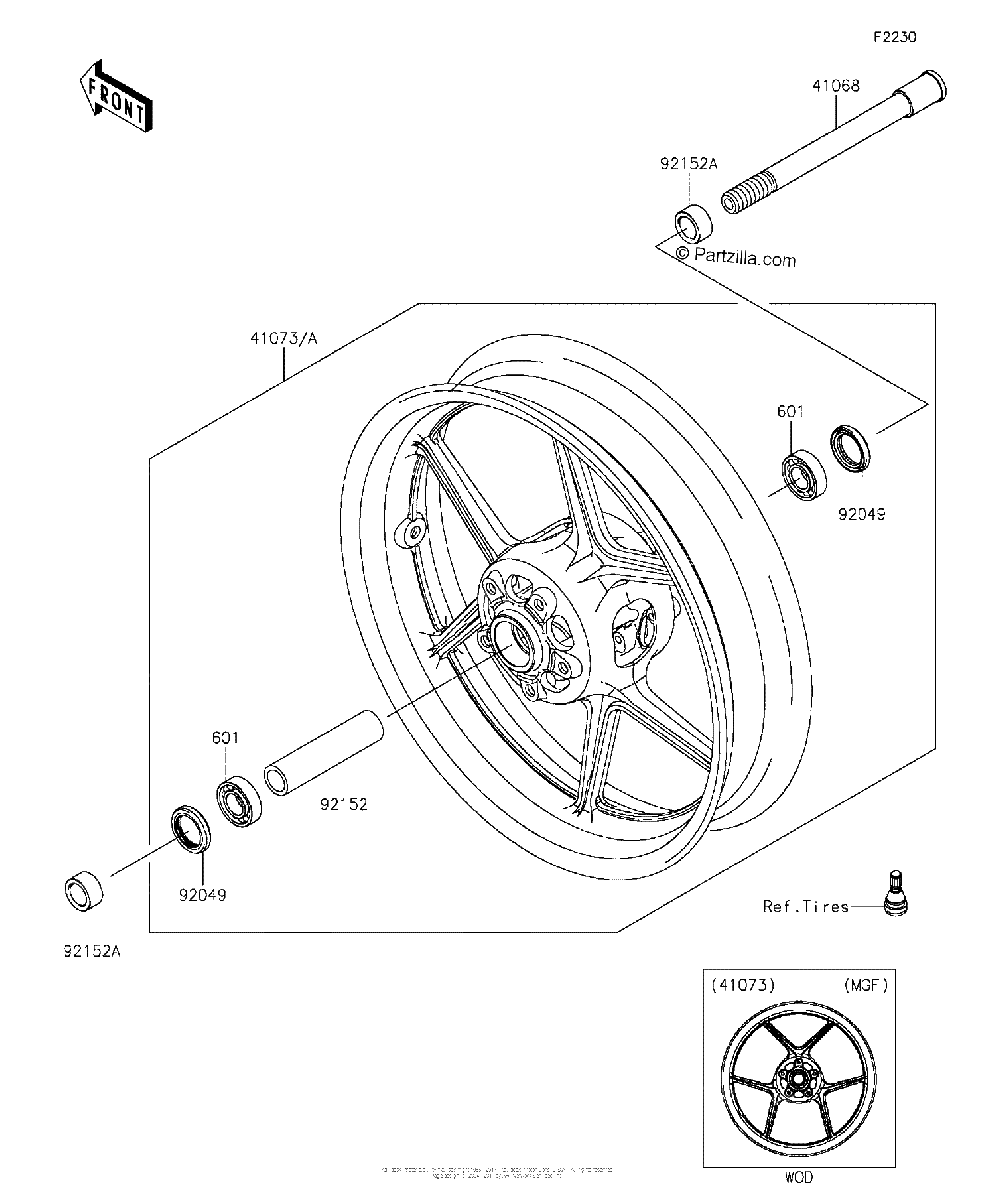 Diagrama de FRONT WHEEL