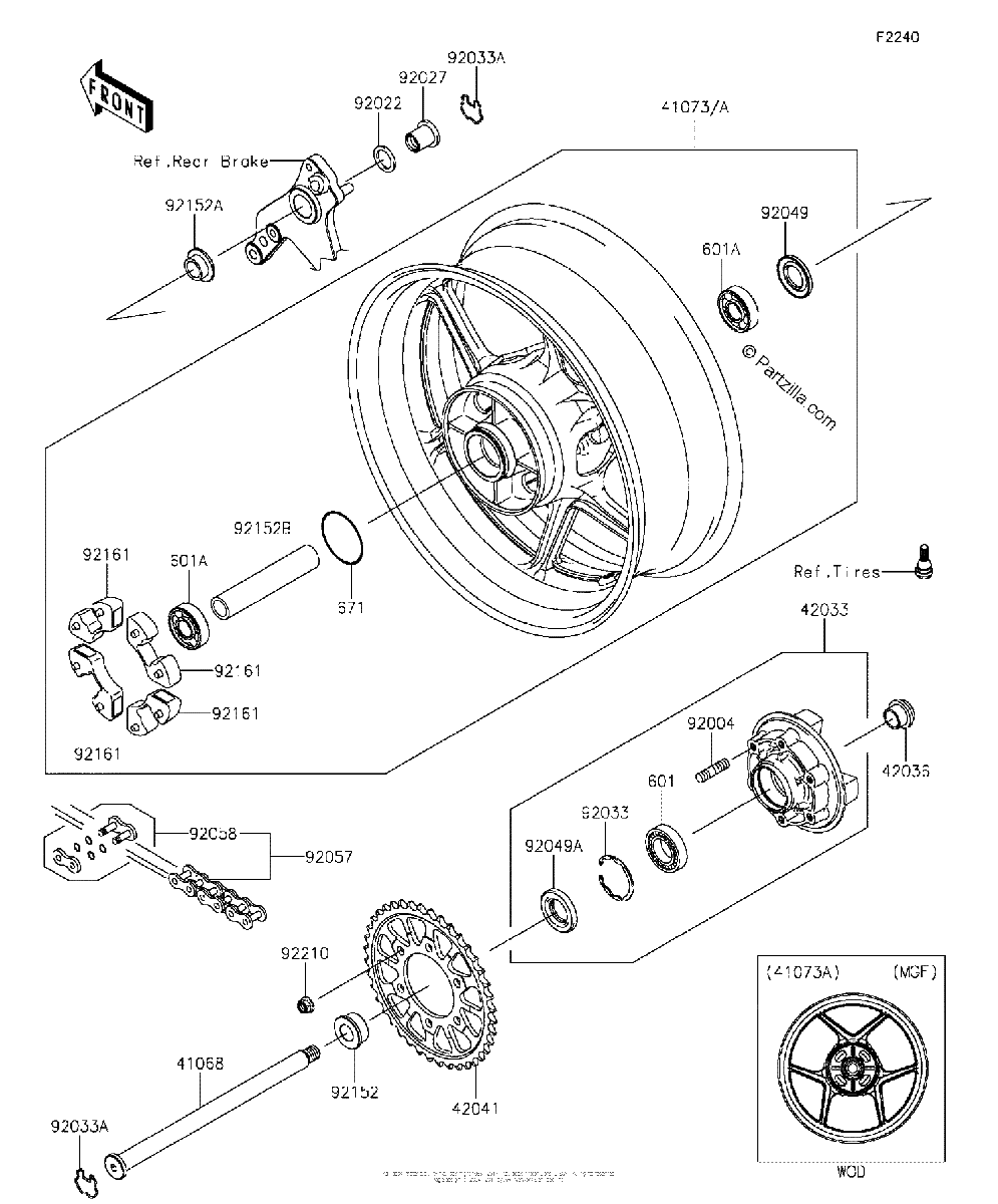 Diagrama de REAR WHEEL CHAIN