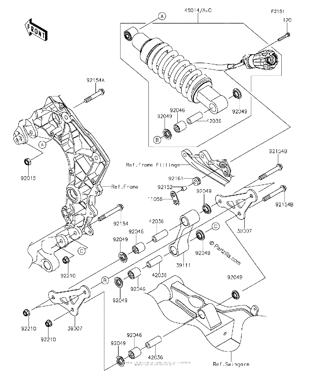 Diagrama de SUSPENSION SHOCK ABSORBER