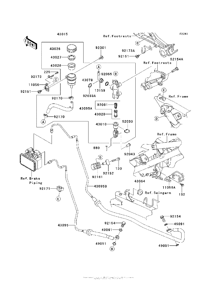 Diagrama de REAR MASTER CYLINDER