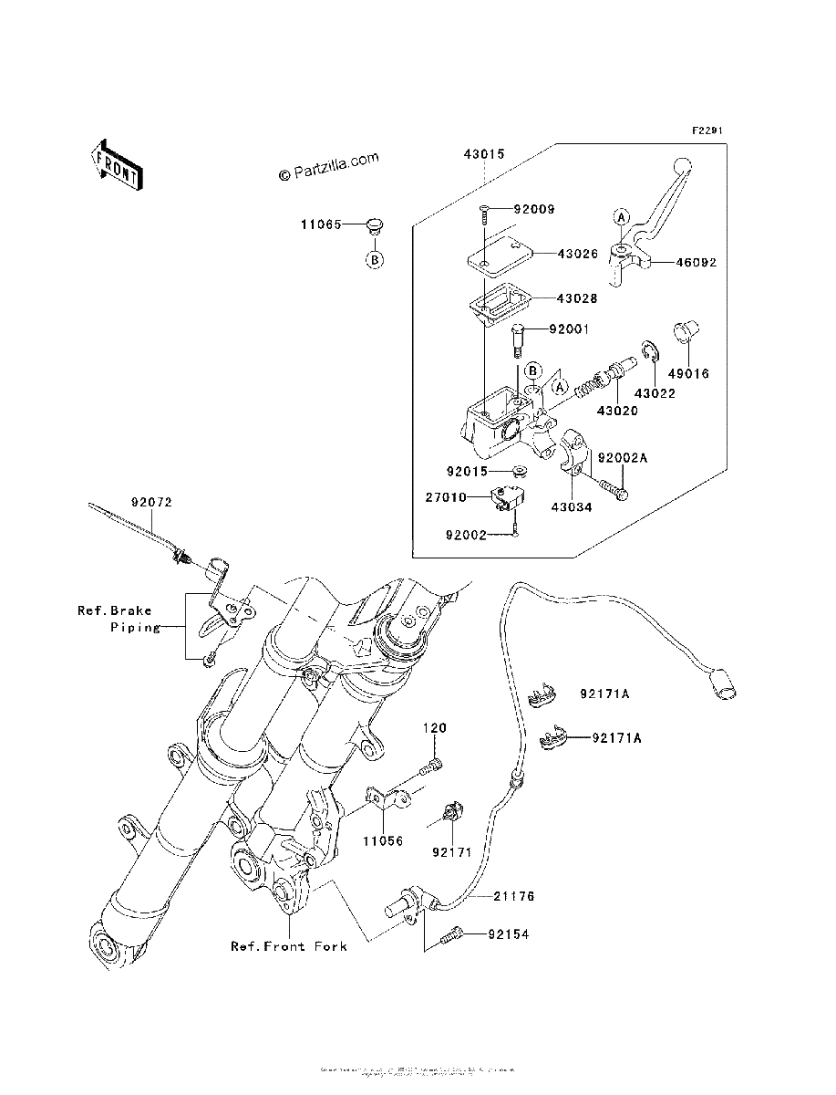 Diagrama de FRONT MASTER CYLINDER