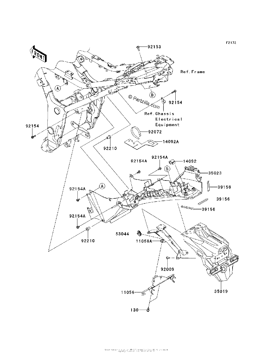 Diagrama de REAR FENDER S