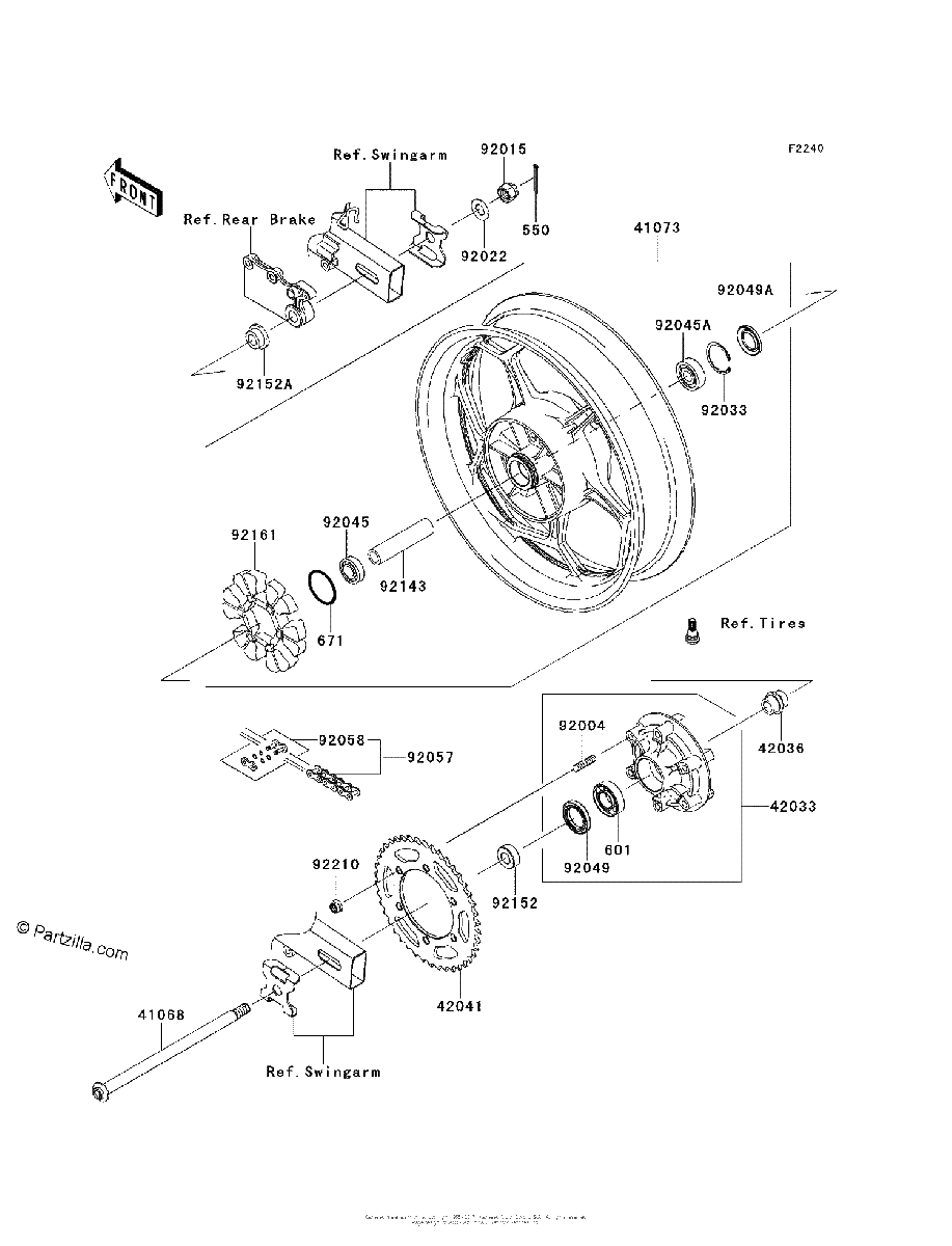 Diagrama de REAR WHEEL CHAIN BES