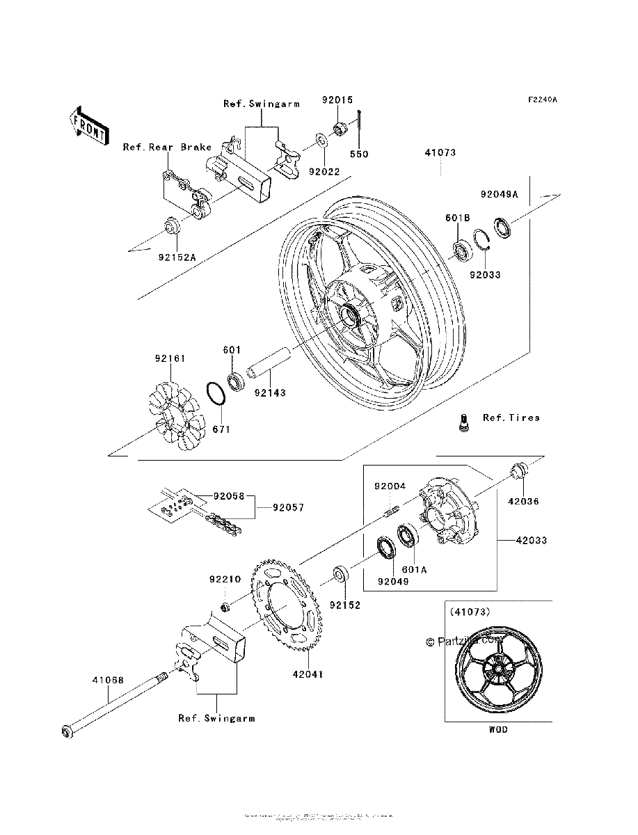 Diagrama de REAR WHEEL CHAIN BESA