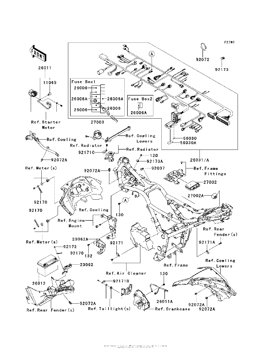Diagrama de CHASSIS ELECTRICAL EQUIPMENT