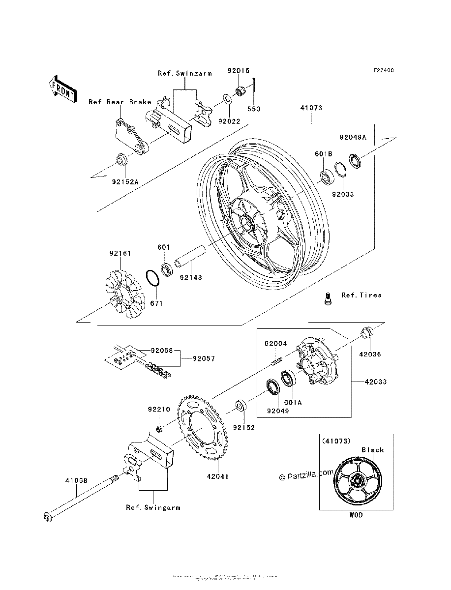 Diagrama de REAR WHEEL CHAIN AEFA