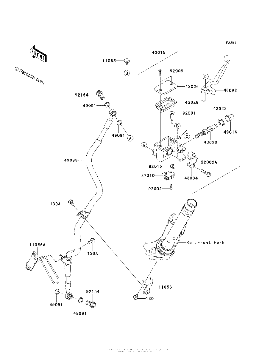 Diagrama de FRONT MASTER CYLINDER