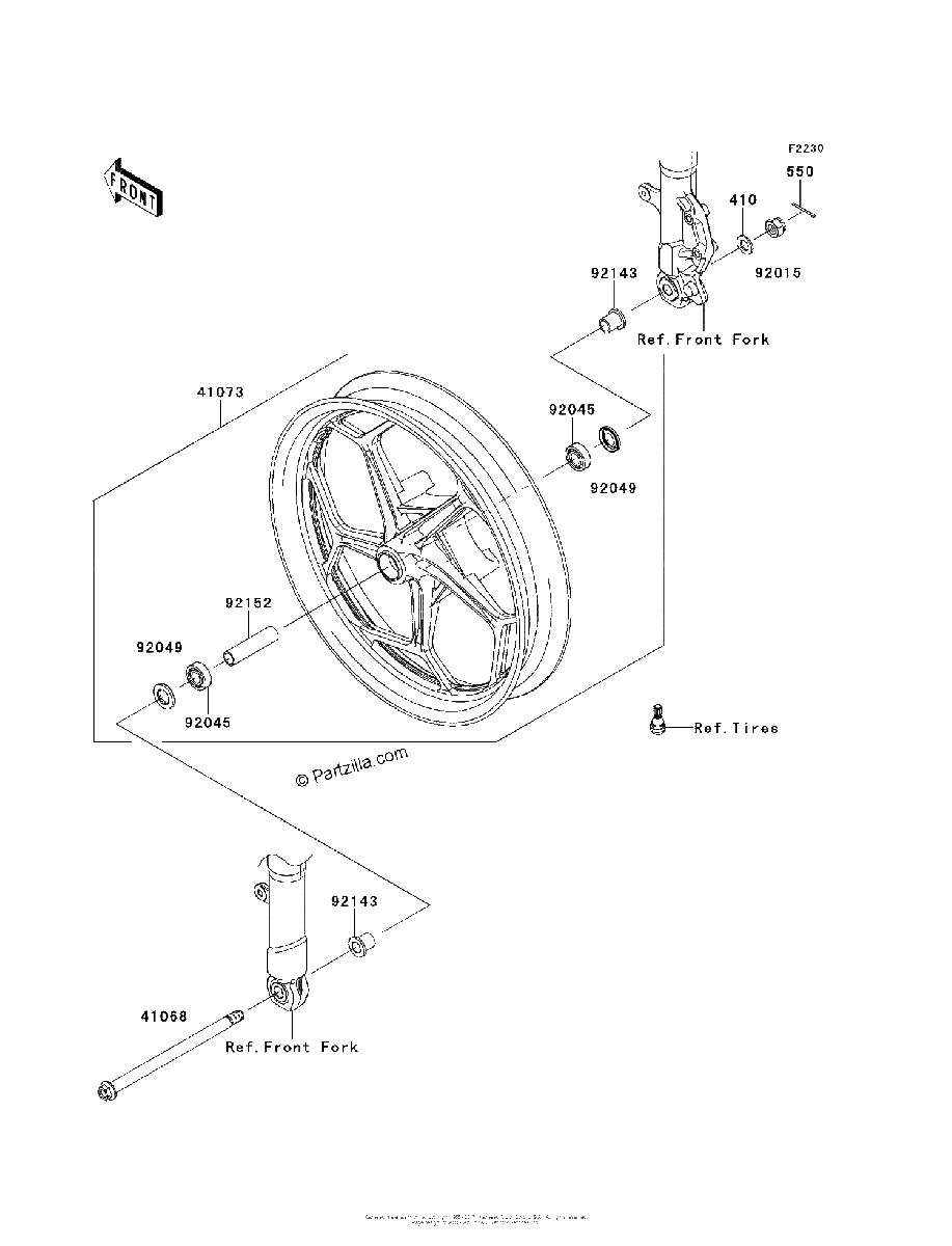 Diagrama de FRONT WHEEL AES