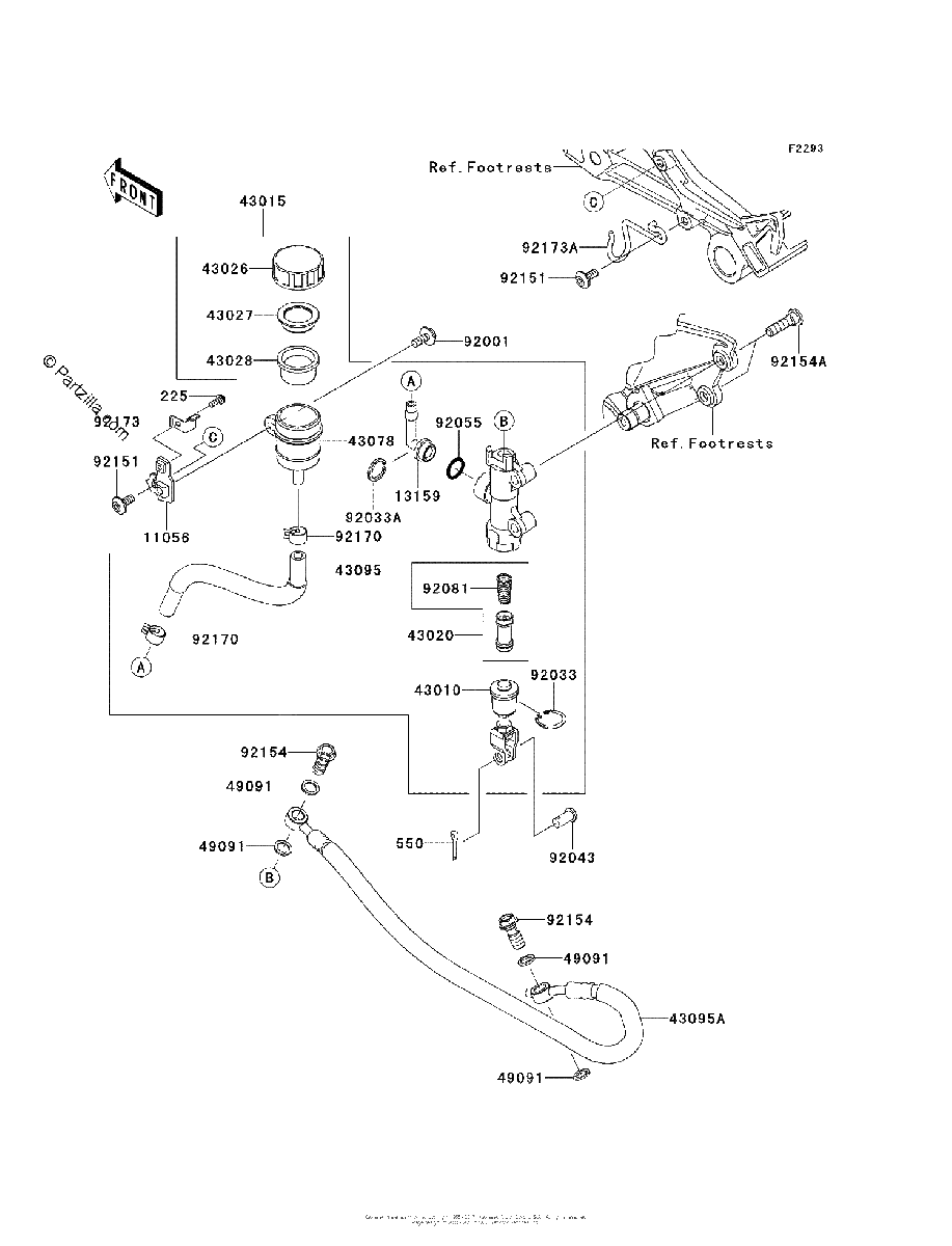 Diagrama de REAR MASTER CYLINDER