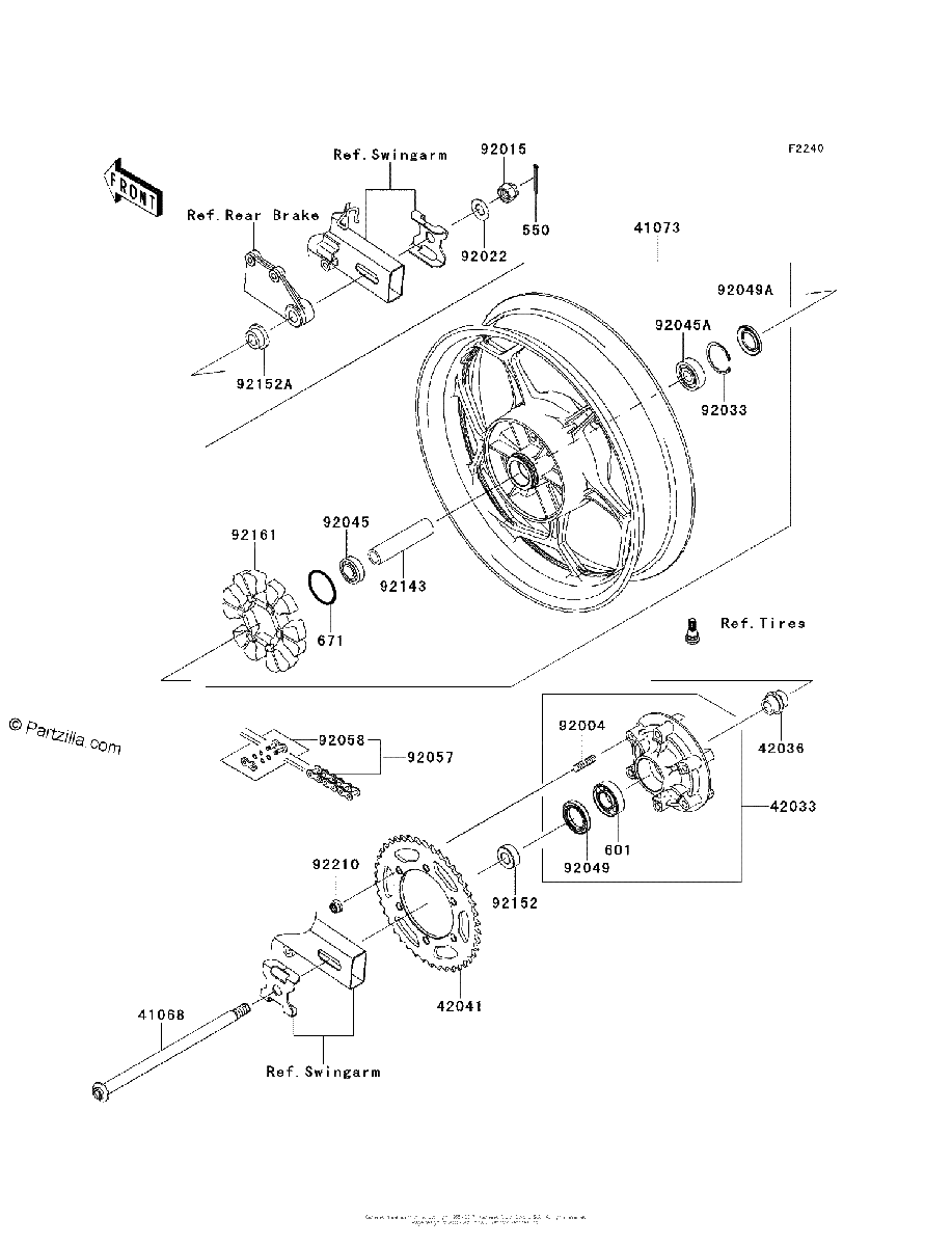 Diagrama de REAR WHEEL CHAIN AES