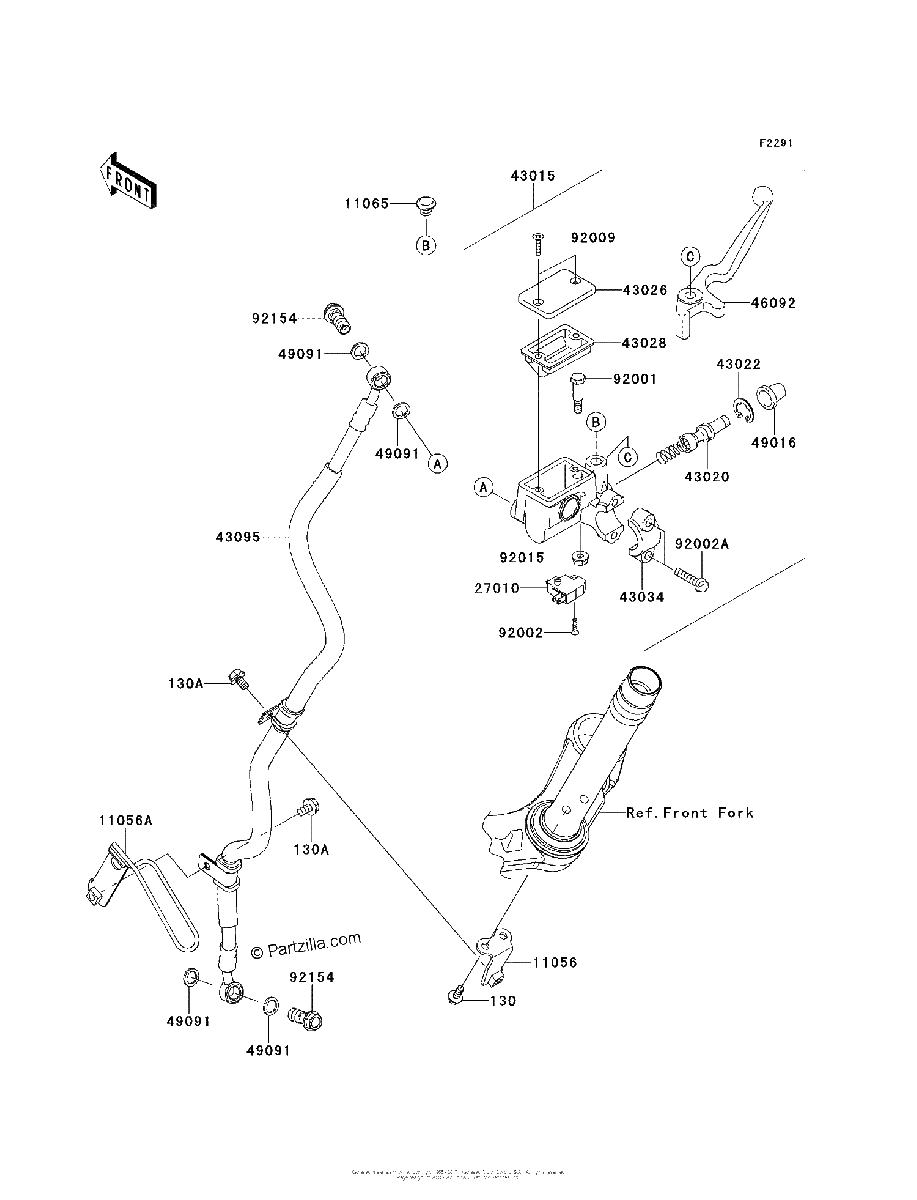 Diagrama de FRONT MASTER CYLINDER
