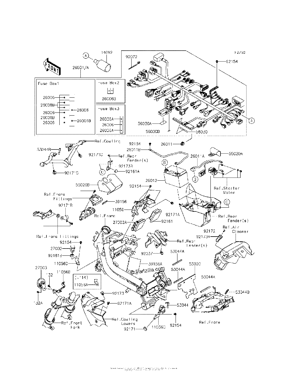 Diagrama de CHASSIS ELECTRICAL EQUIPMENT