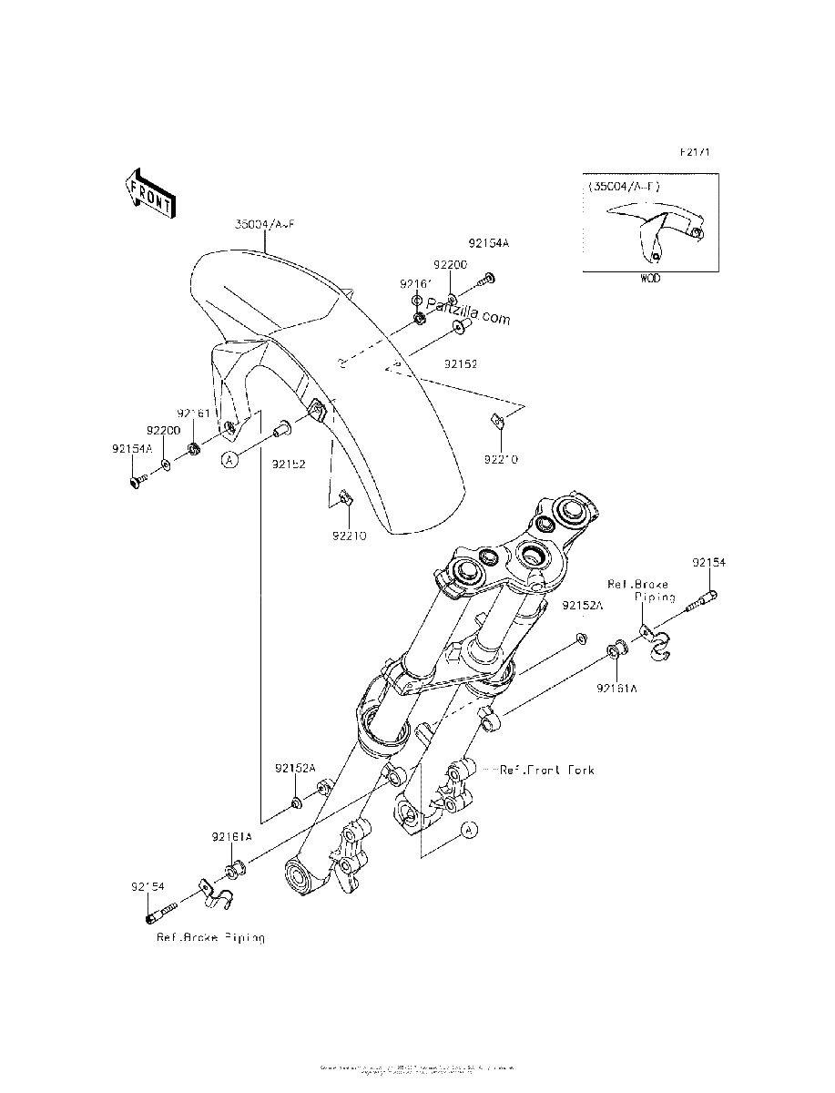 Diagrama de FRONT FENDER S