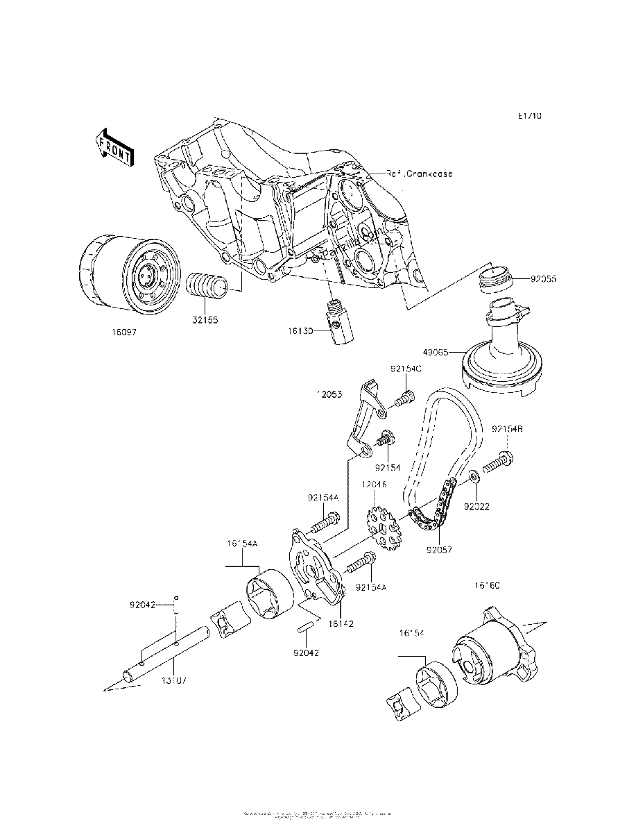 Diagrama de OIL PUMP OIL FILTER