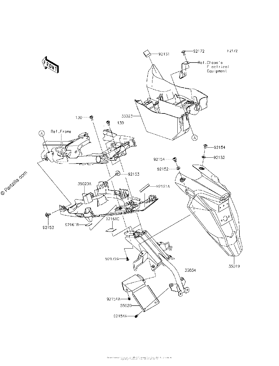 Diagrama de REAR FENDER S