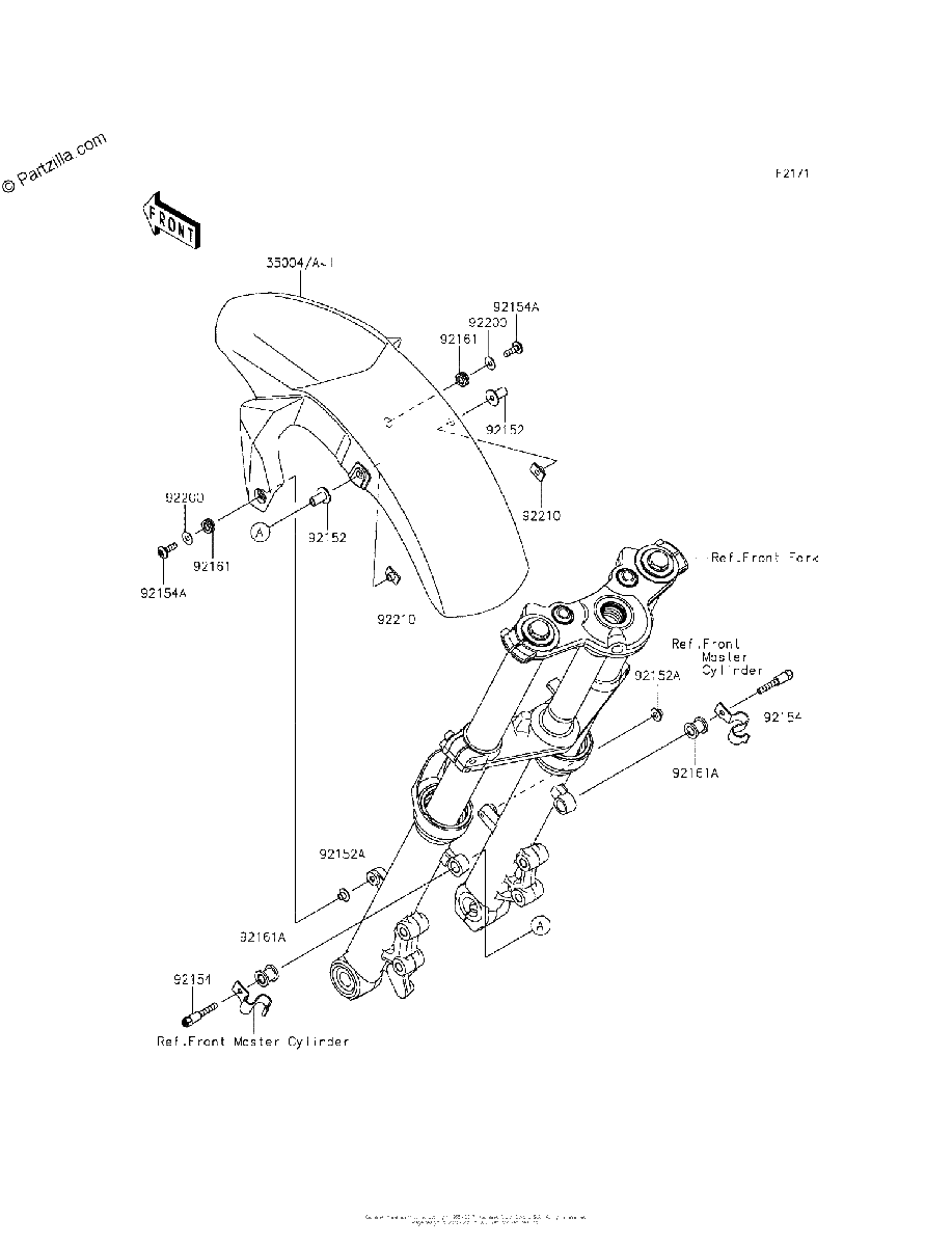 Diagrama de FRONT FENDER S