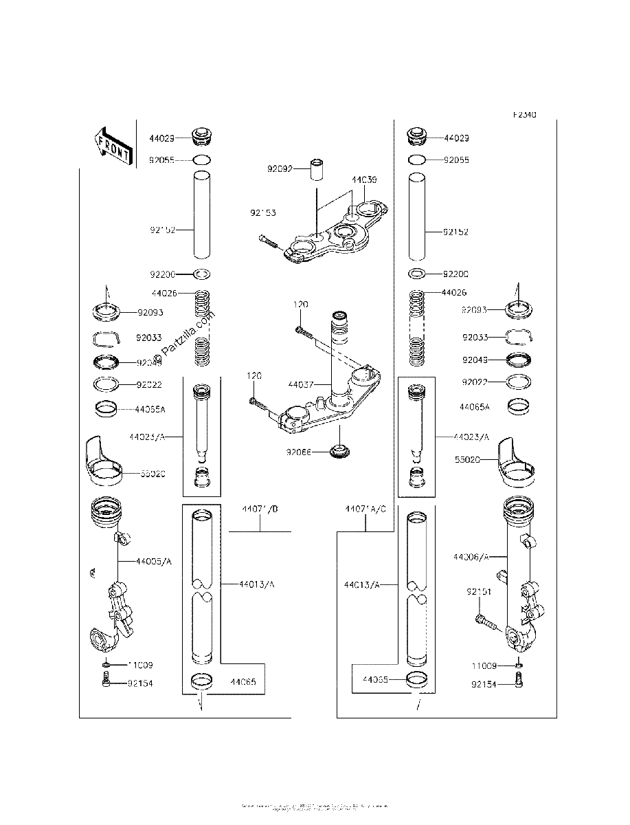 Diagrama de FRONT FORK
