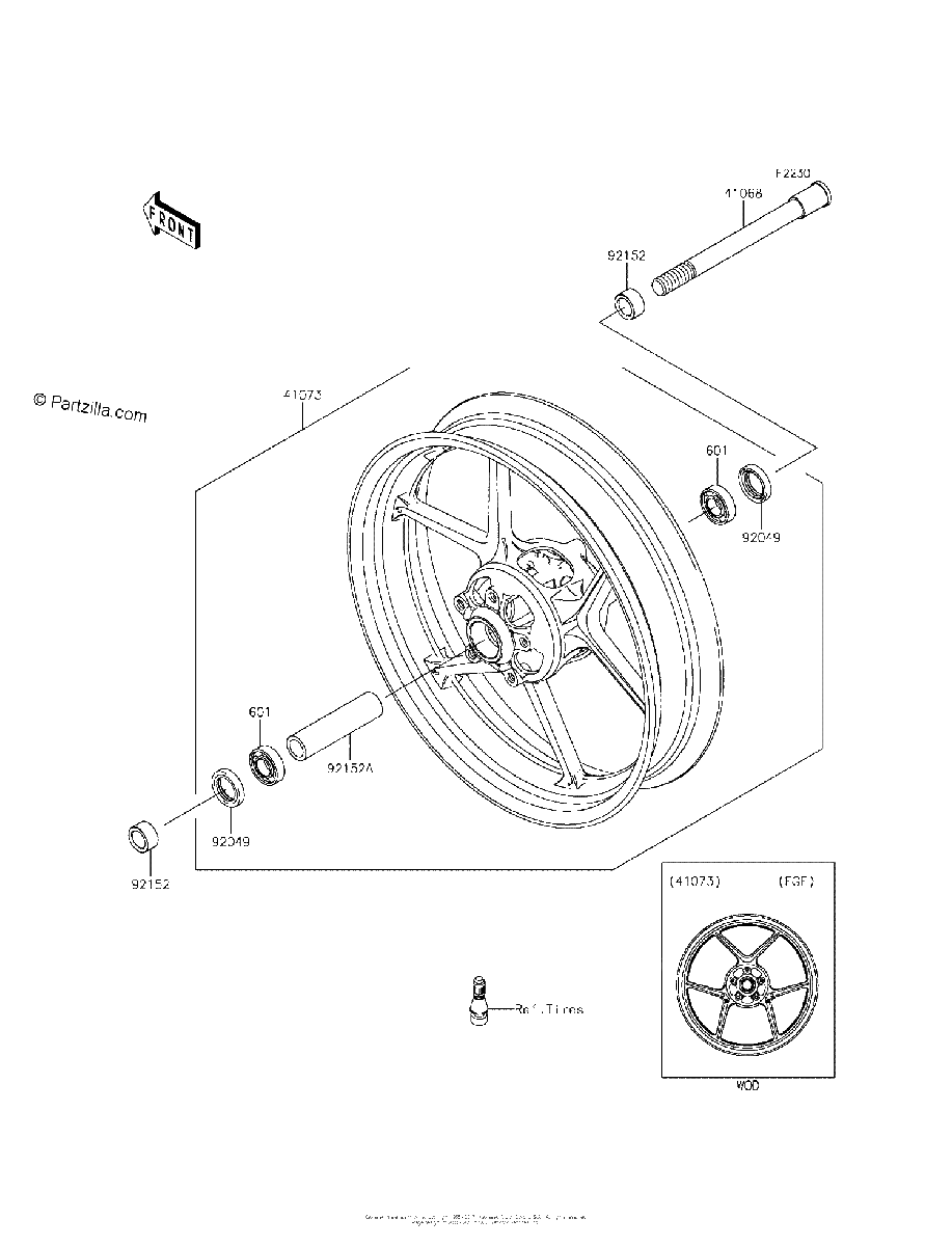 Diagrama de FRONT WHEEL