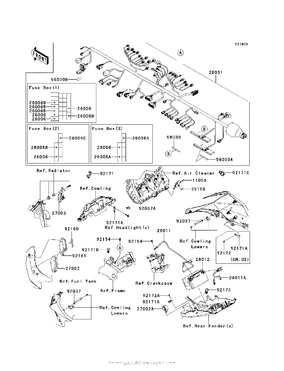 Diagrama de CHASSIS ELECTRICAL EQUIPMENT KDF KEF