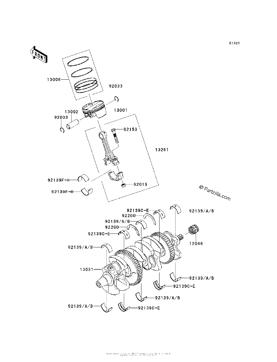 Diagrama de CRANKSHAFT PISTON S