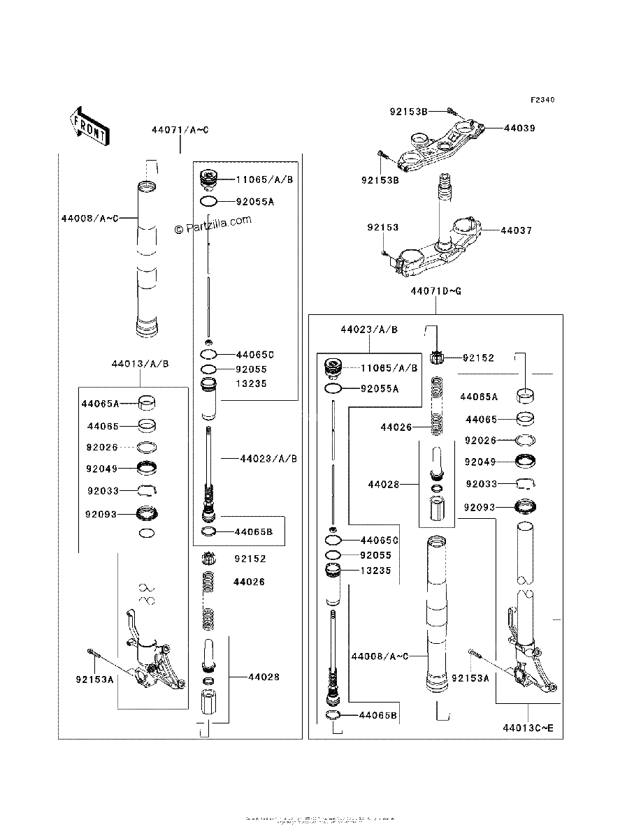 Diagrama de FRONT FORK