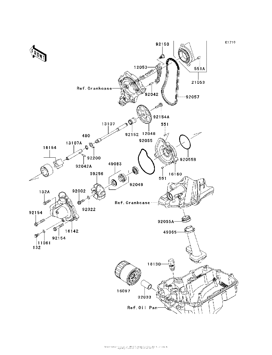 Diagrama de OIL PUMP OIL FILTER